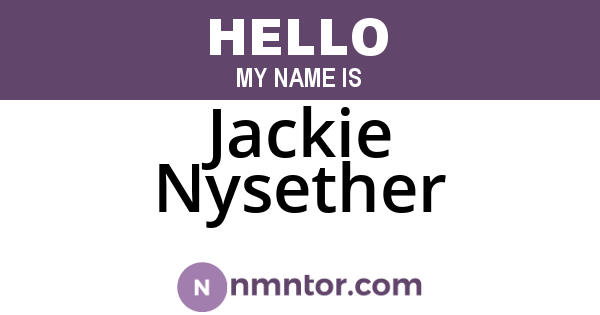 Jackie Nysether