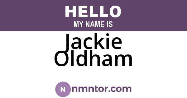 Jackie Oldham