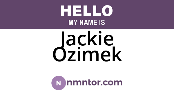Jackie Ozimek