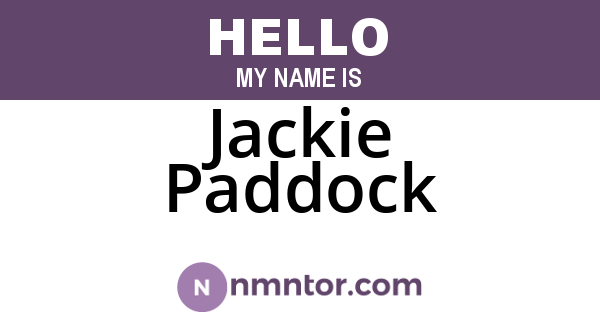 Jackie Paddock