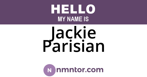 Jackie Parisian