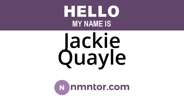 Jackie Quayle