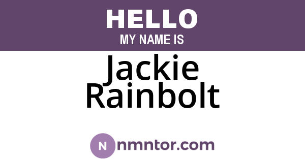 Jackie Rainbolt