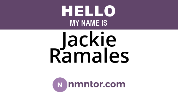 Jackie Ramales