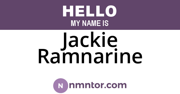 Jackie Ramnarine