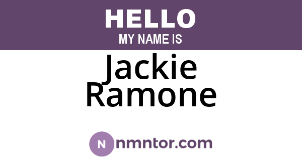 Jackie Ramone
