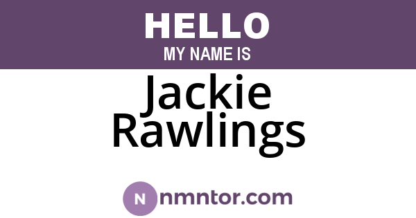 Jackie Rawlings