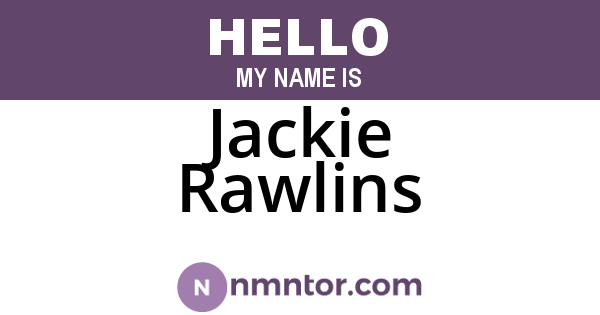 Jackie Rawlins