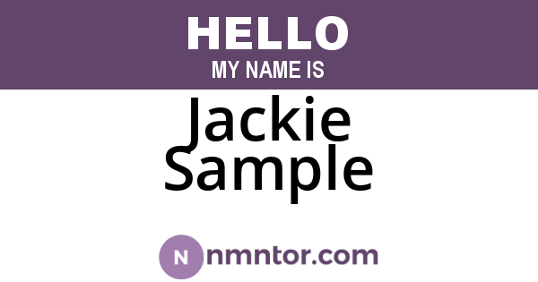 Jackie Sample