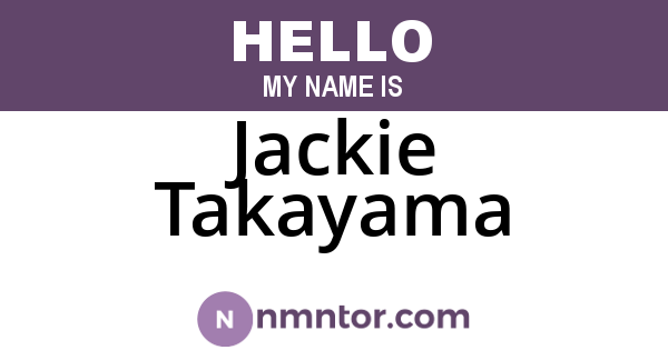 Jackie Takayama