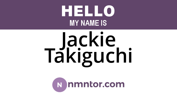 Jackie Takiguchi