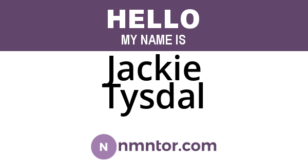 Jackie Tysdal