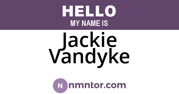 Jackie Vandyke