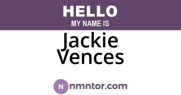 Jackie Vences