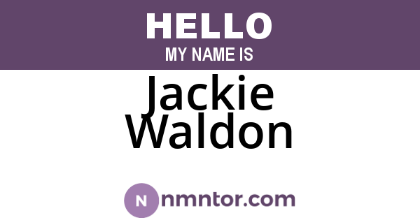 Jackie Waldon