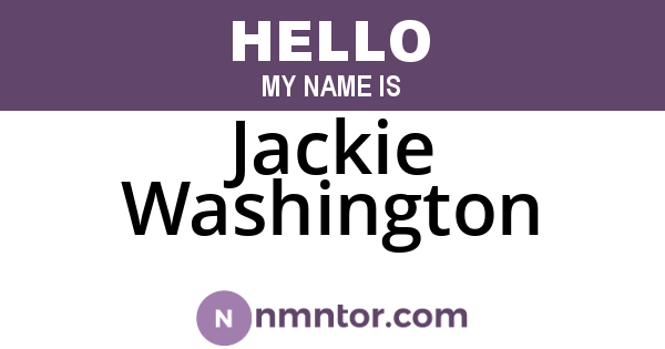 Jackie Washington