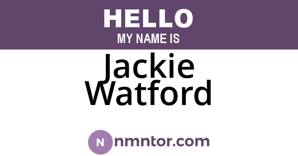 Jackie Watford