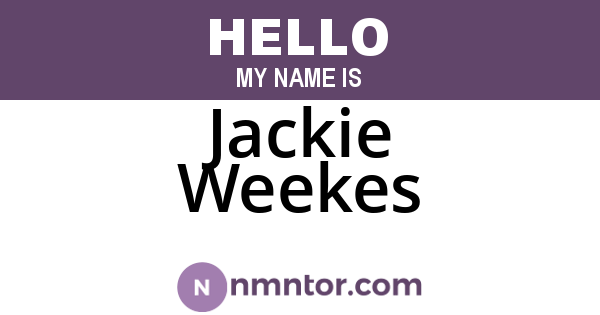Jackie Weekes