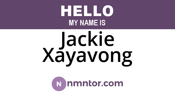 Jackie Xayavong