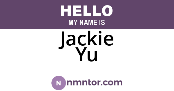 Jackie Yu