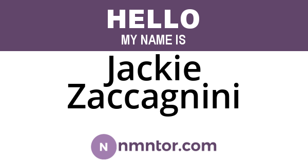 Jackie Zaccagnini