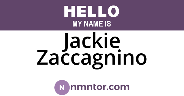 Jackie Zaccagnino