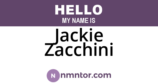 Jackie Zacchini