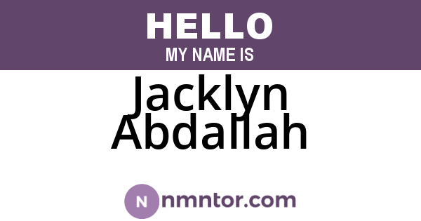 Jacklyn Abdallah