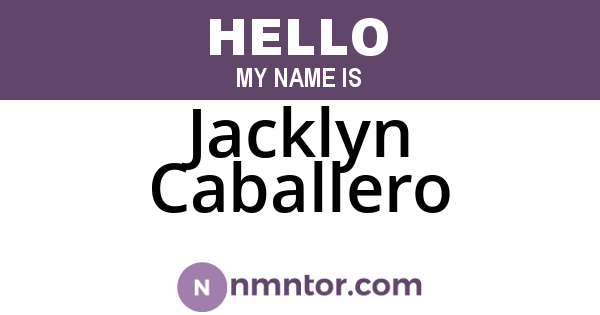 Jacklyn Caballero