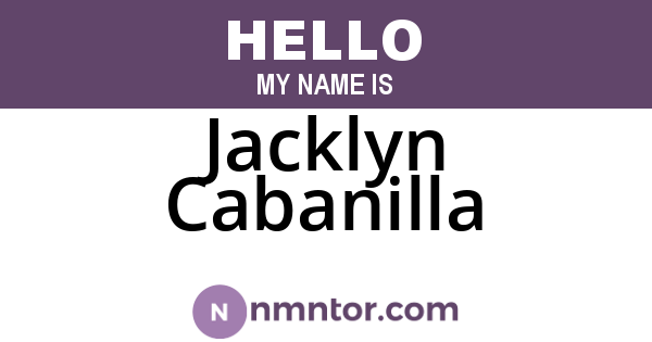 Jacklyn Cabanilla