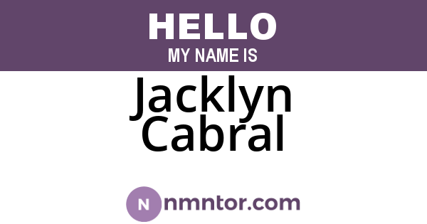 Jacklyn Cabral