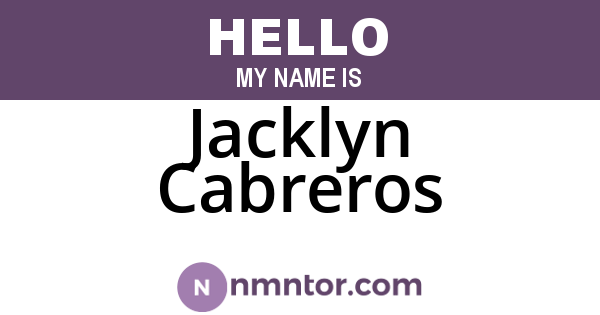 Jacklyn Cabreros