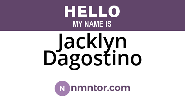 Jacklyn Dagostino