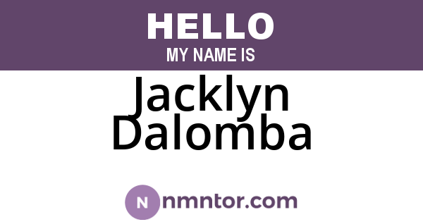 Jacklyn Dalomba