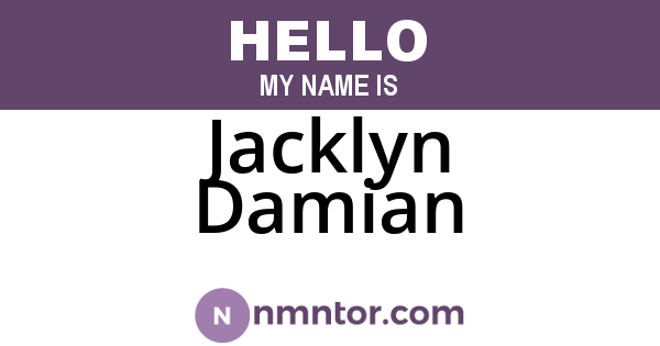 Jacklyn Damian