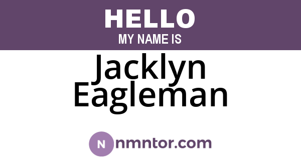 Jacklyn Eagleman