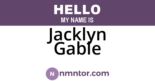 Jacklyn Gable