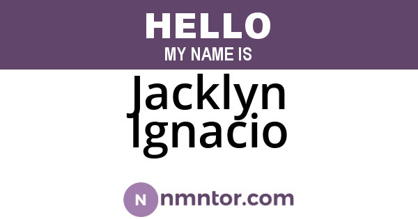 Jacklyn Ignacio