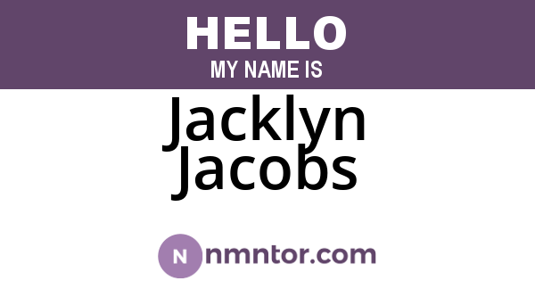 Jacklyn Jacobs