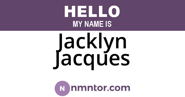 Jacklyn Jacques