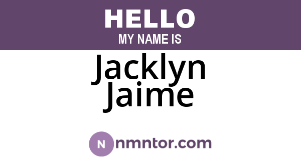 Jacklyn Jaime