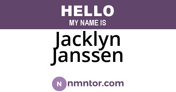 Jacklyn Janssen