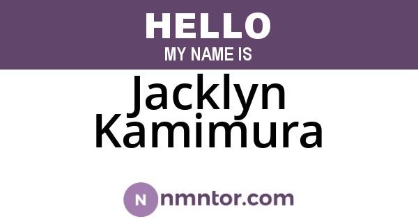 Jacklyn Kamimura