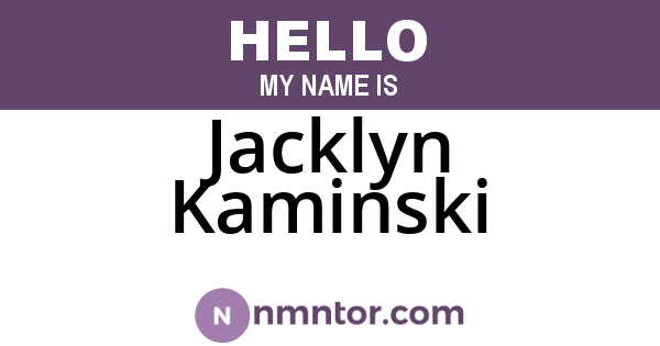Jacklyn Kaminski