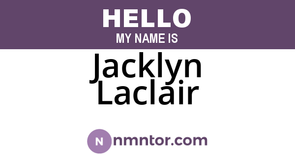 Jacklyn Laclair