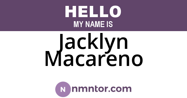 Jacklyn Macareno