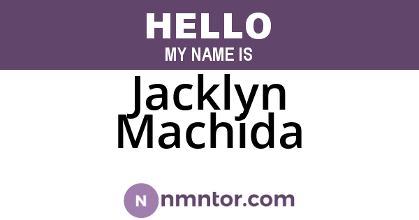 Jacklyn Machida