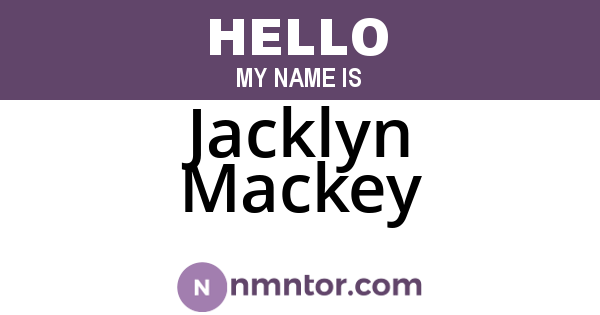 Jacklyn Mackey