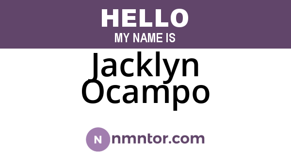 Jacklyn Ocampo