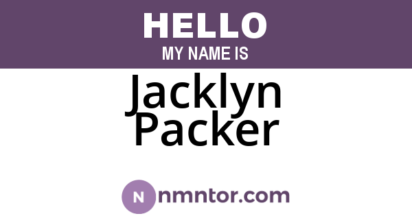Jacklyn Packer